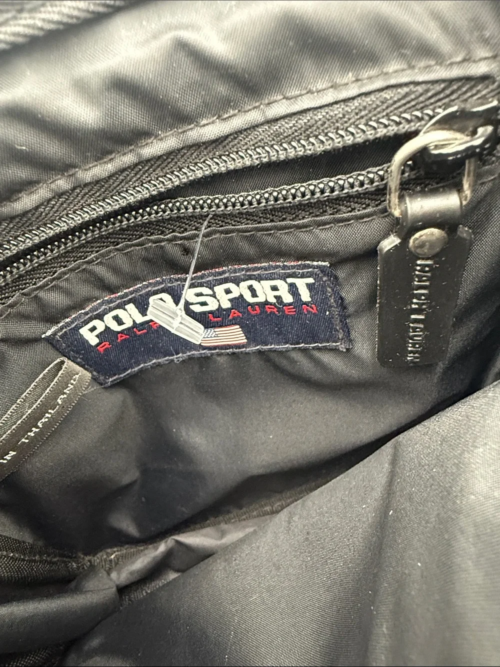 Vintage Polo by Ralph Lauren Black Polo Sport Crossbody Messenger Bag unisex Y2K